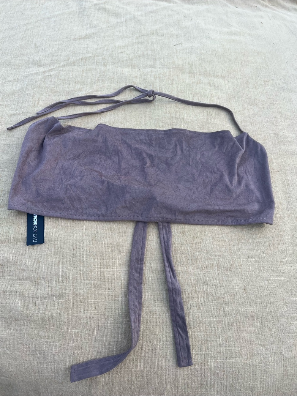 NWT Fashion Nova Brown Halter Top Festival Wear Boho Size L Fairy Cottage